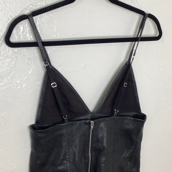 Alexander Wang Black Leather Mini dress size 4 - Picture 6 of 11
